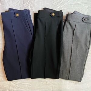 3 PAIRS - Express High Waisted Soft & Sleek Button Tab Skinny Pant - Size 6